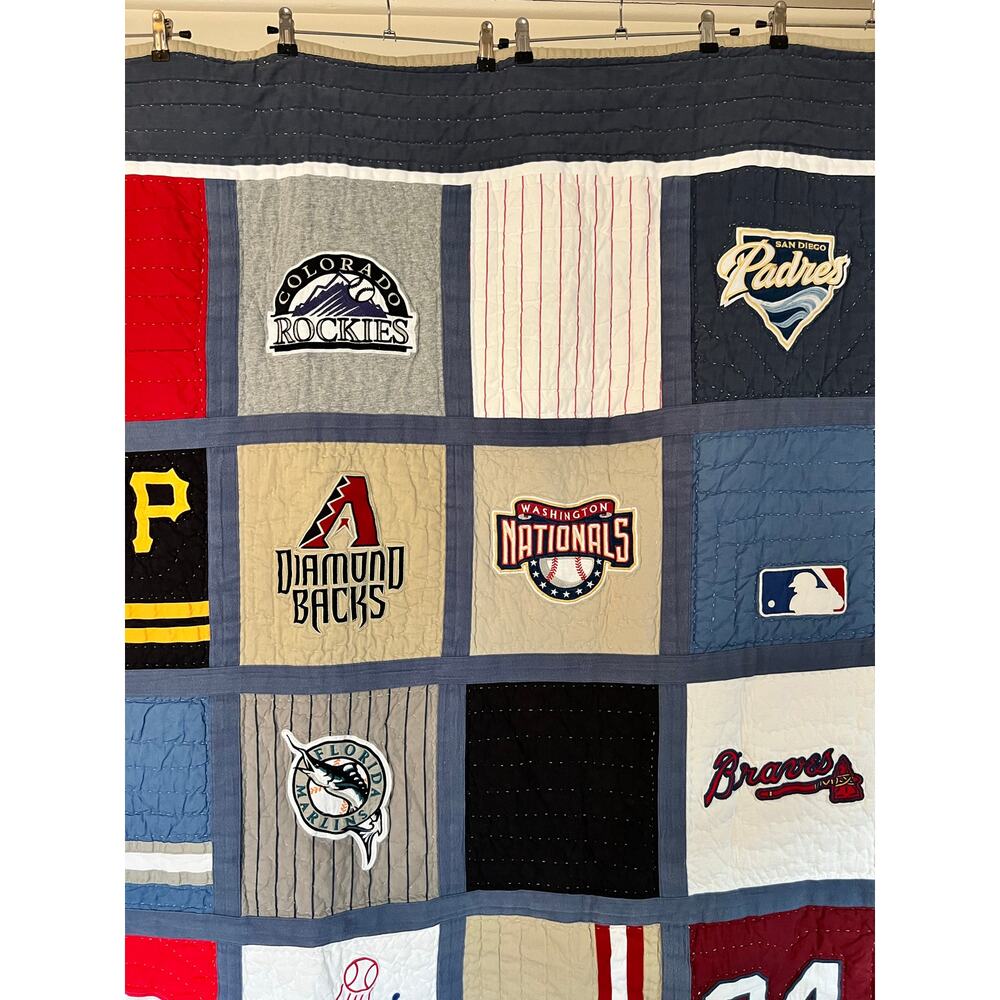 Pottery Barn PB Teen MLB Baseball Quilt Twin Reversible Bedspread Comforter - Picture 6 of 16